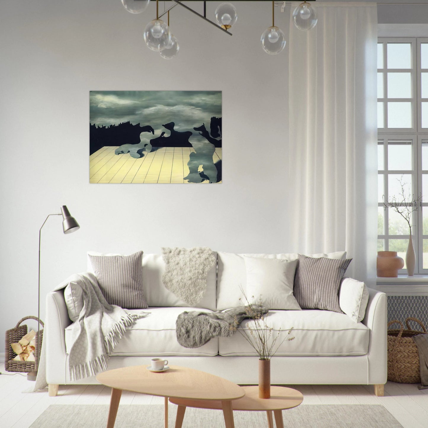 THE MUSCLES OF THE SKY 1927 - Rene Magritte Brushed Aluminum Print - 70x100 cm / 28x40 inches | Rene Magritte Aluminum Print | Rene Magritte Prints