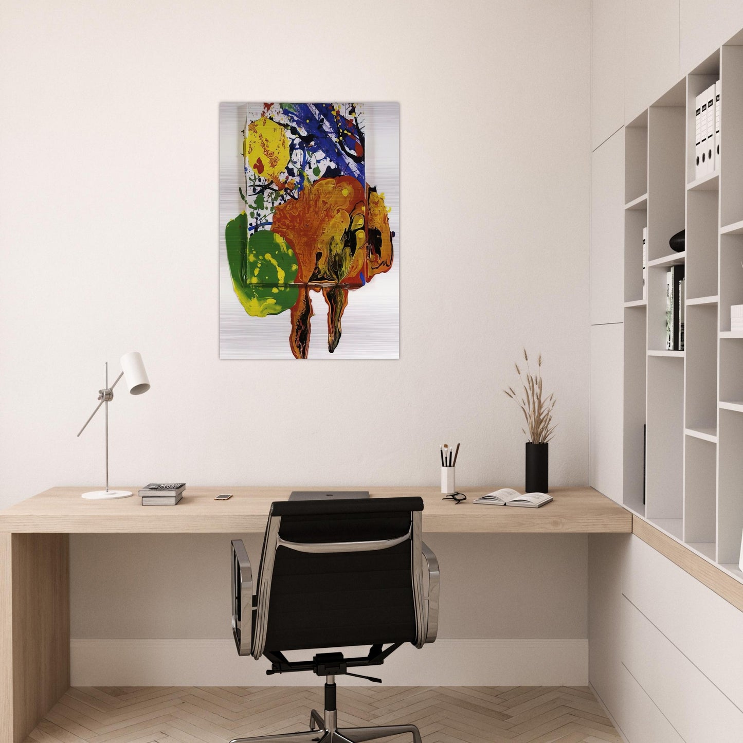 Untitled  SFP89-105  - Sam Francis Brushed Aluminum Print - 70x100 cm / 28x40 inches | Sam Francis Aluminum Print | Sam Francis Prints