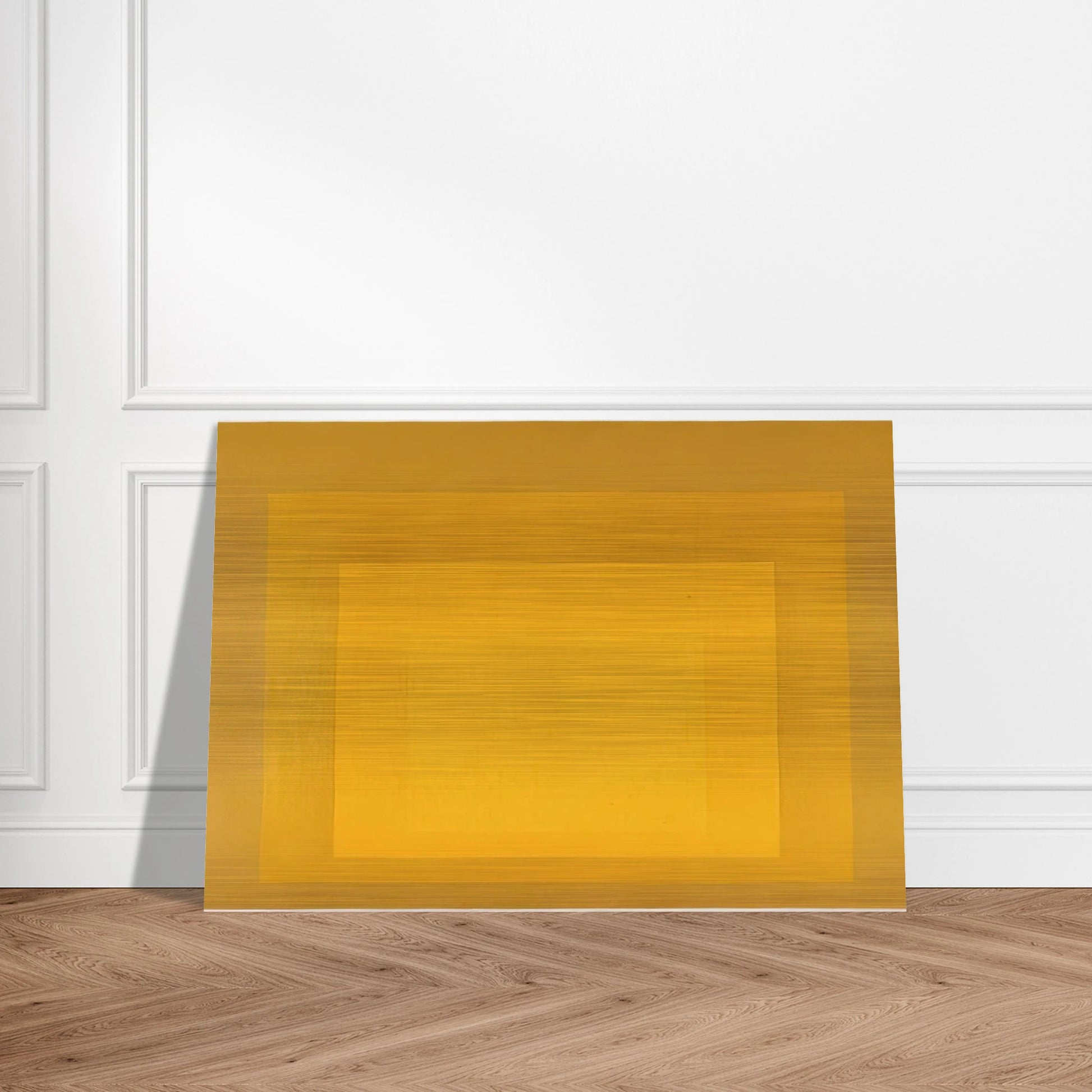 STUDY FOR HOMAGE TO THE SQUARE DEPARTING IN YELLOW 1964 - Josef Albers Brushed Aluminum Print - 70x100 cm / 28x40 inches | Josef Albers Aluminum Print | Josef Albers Prints
