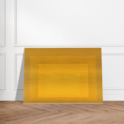 STUDY FOR HOMAGE TO THE SQUARE DEPARTING IN YELLOW 1964 - Josef Albers Brushed Aluminum Print - 70x100 cm / 28x40 inches | Josef Albers Aluminum Print | Josef Albers Prints