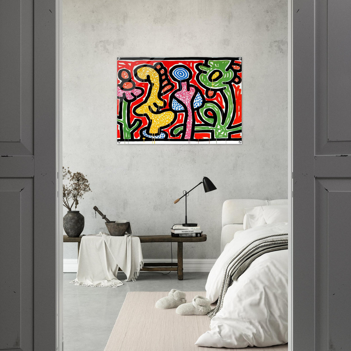 FLOWERS IV 1990 - Keith Haring Acrylic Print - 70x100 cm / 28x40″ inches
