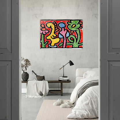 FLOWERS IV 1990 - Keith Haring Acrylic Print - 70x100 cm / 28x40″ inches