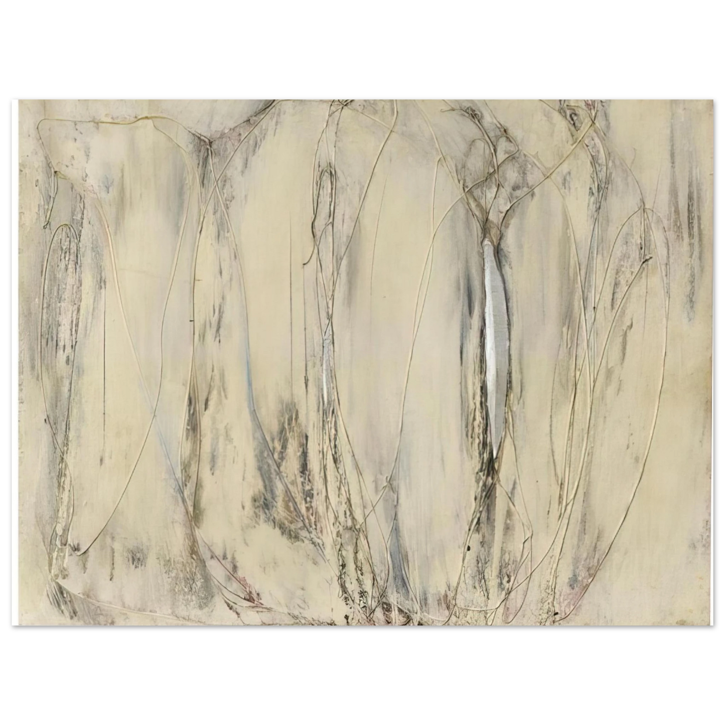 Enrico Castellani - Composition - 1958  75x100 cm / 30x40inches Fine Art Poster