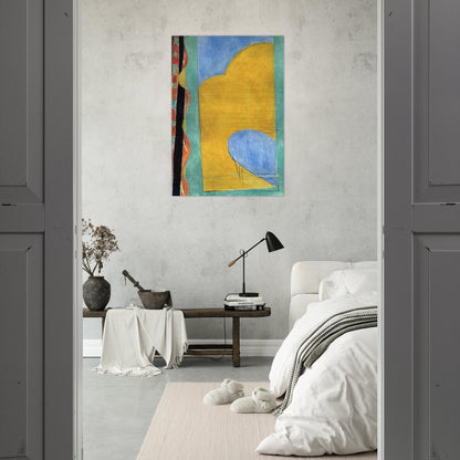 THE YELLOW CURTAIN - Henri Matisse Brushed Aluminum Print - 70x100 cm / 28x40 inches | Henri Matisse Aluminum Print | Henri Matisse Prints