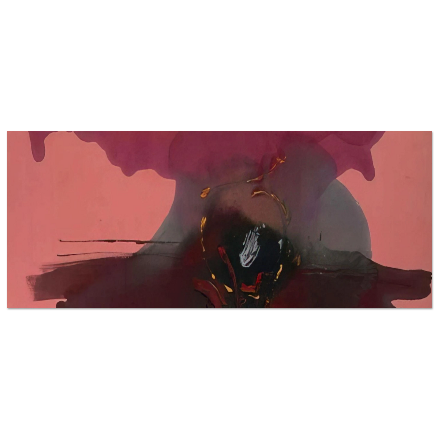 Helen Frankenthaler - Harbinger - 1986 Wall art - 60x80 cm / 24x32 inches - Premium Wooden Framed Poster With Fine Art Paper-canvas - Black frame