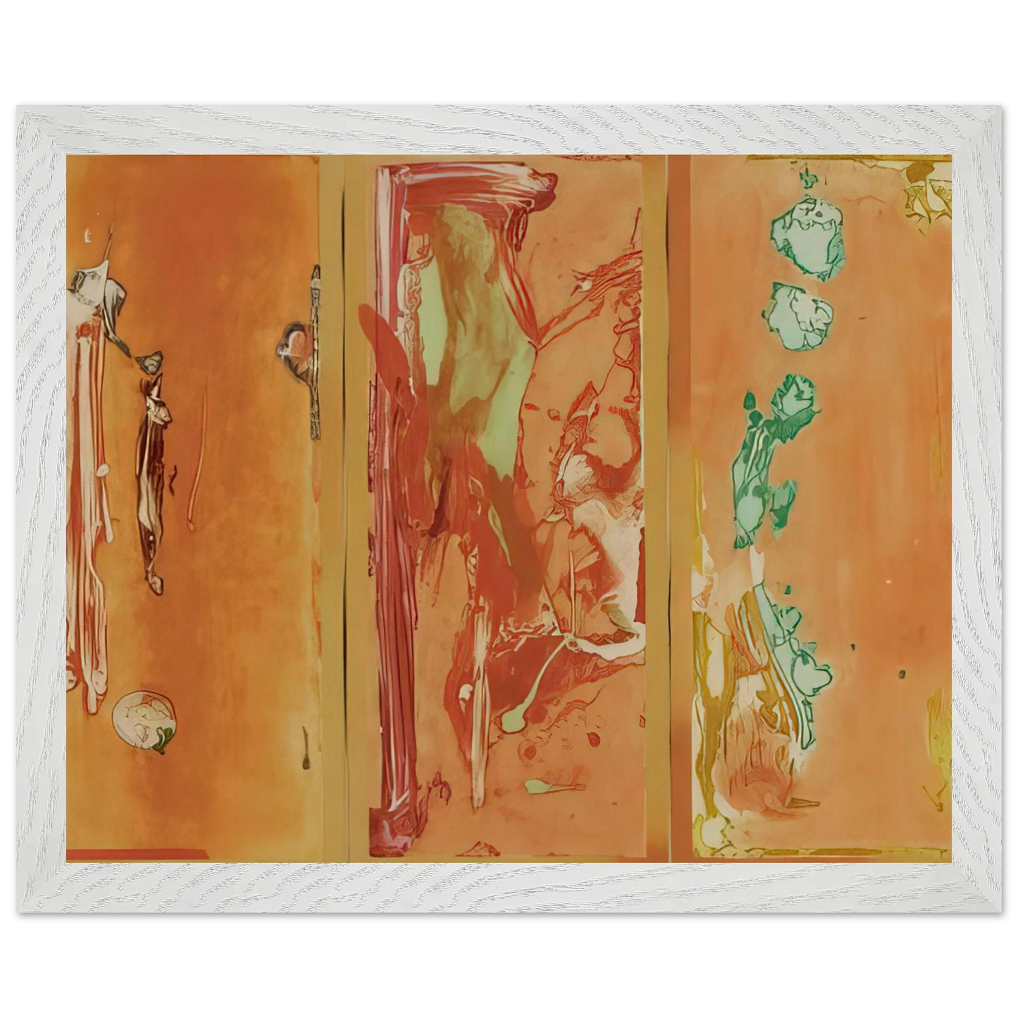 Helen Frankenthaler - Gateway - 1988 Wall art - 70x100 cm / 28x40 inches - Premium Wooden Framed Poster With Fine Art Paper-canvas - White frame