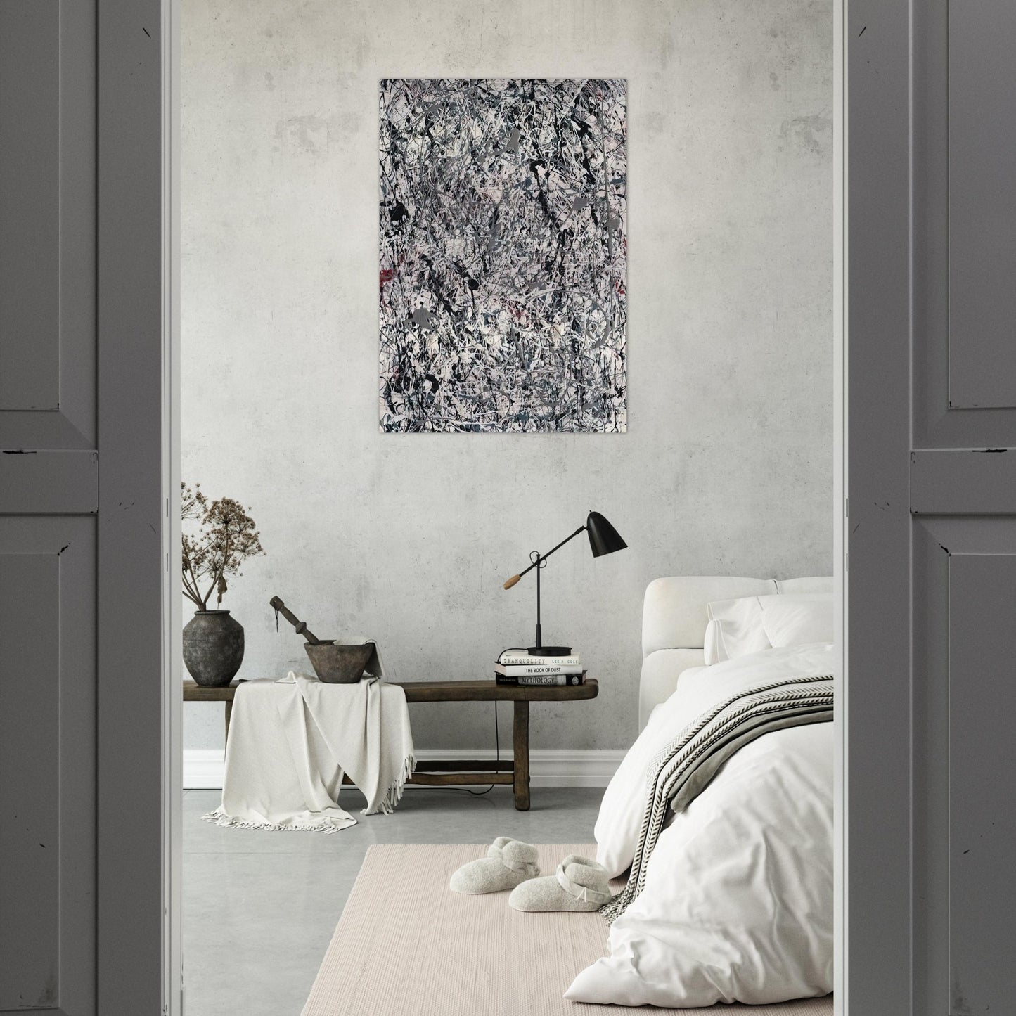 NUMBER 19 1948 - Jackson Pollock Brushed Aluminum Print - 70x100 cm / 28x40 inches | Jackson Pollock Aluminum Print | Jackson Pollock Prints
