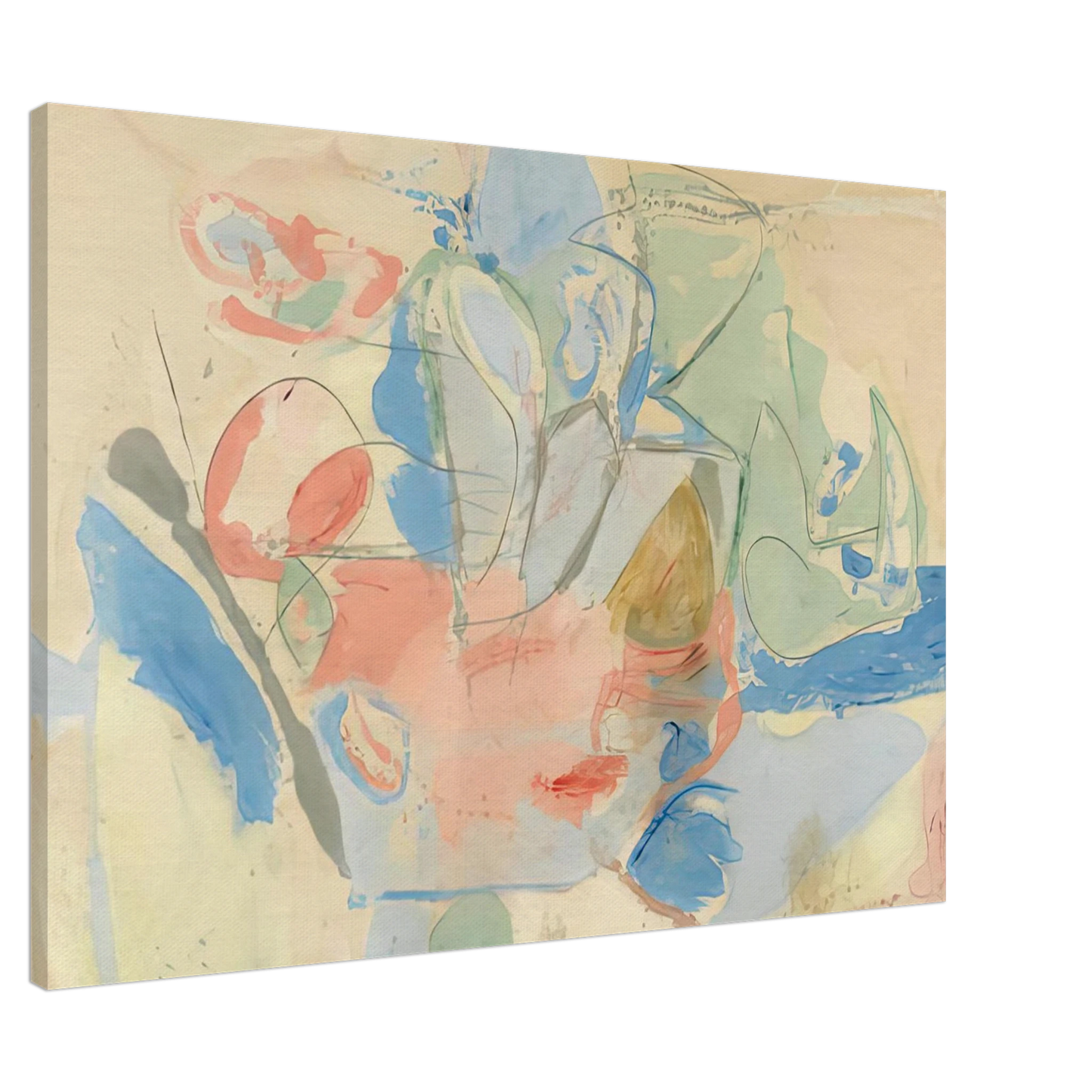 Helen Frankenthaler - Mountains and Sea, 1952- Wall Art - 30x40 cm / 12x16 inches - Premium Wooden Framed Poster With Fine Art Paper-canvas - Wood frame