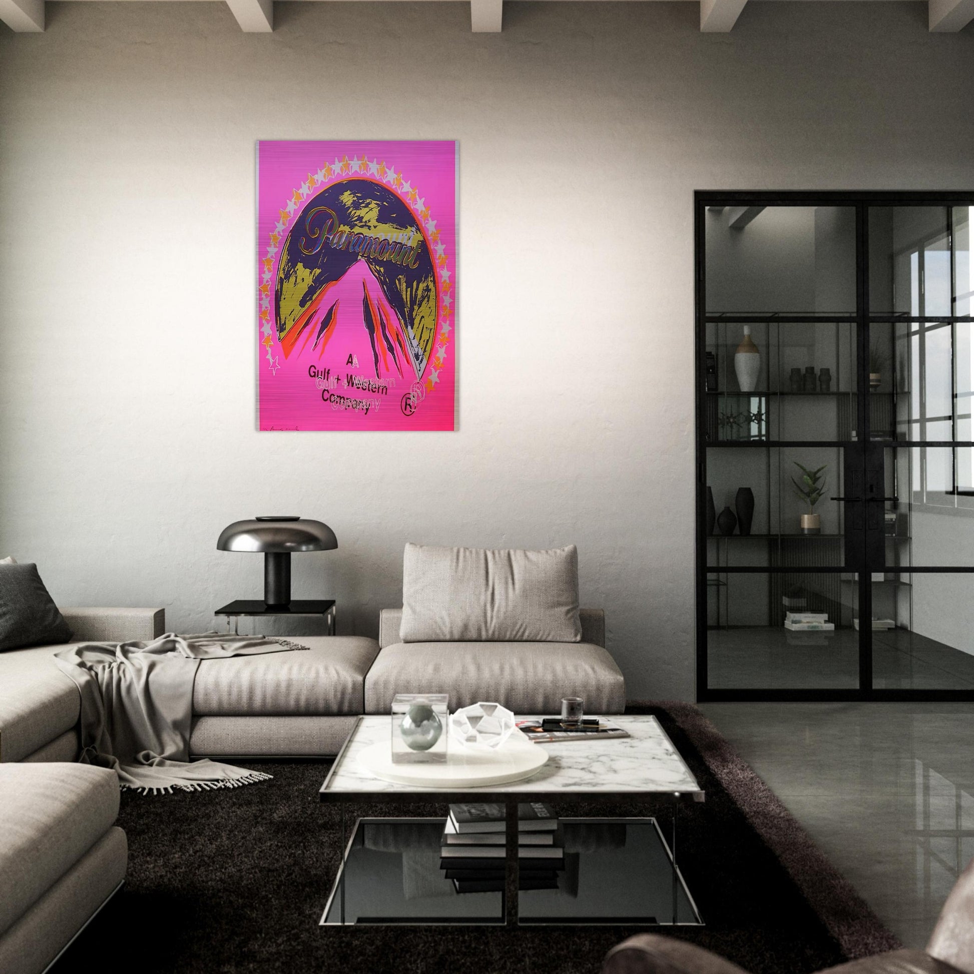Paramount - Andy Warhol Brushed Aluminum Print - 70x100 cm / 28x40 inches | Andy Warhol Aluminum Print | Andy Warhol Prints