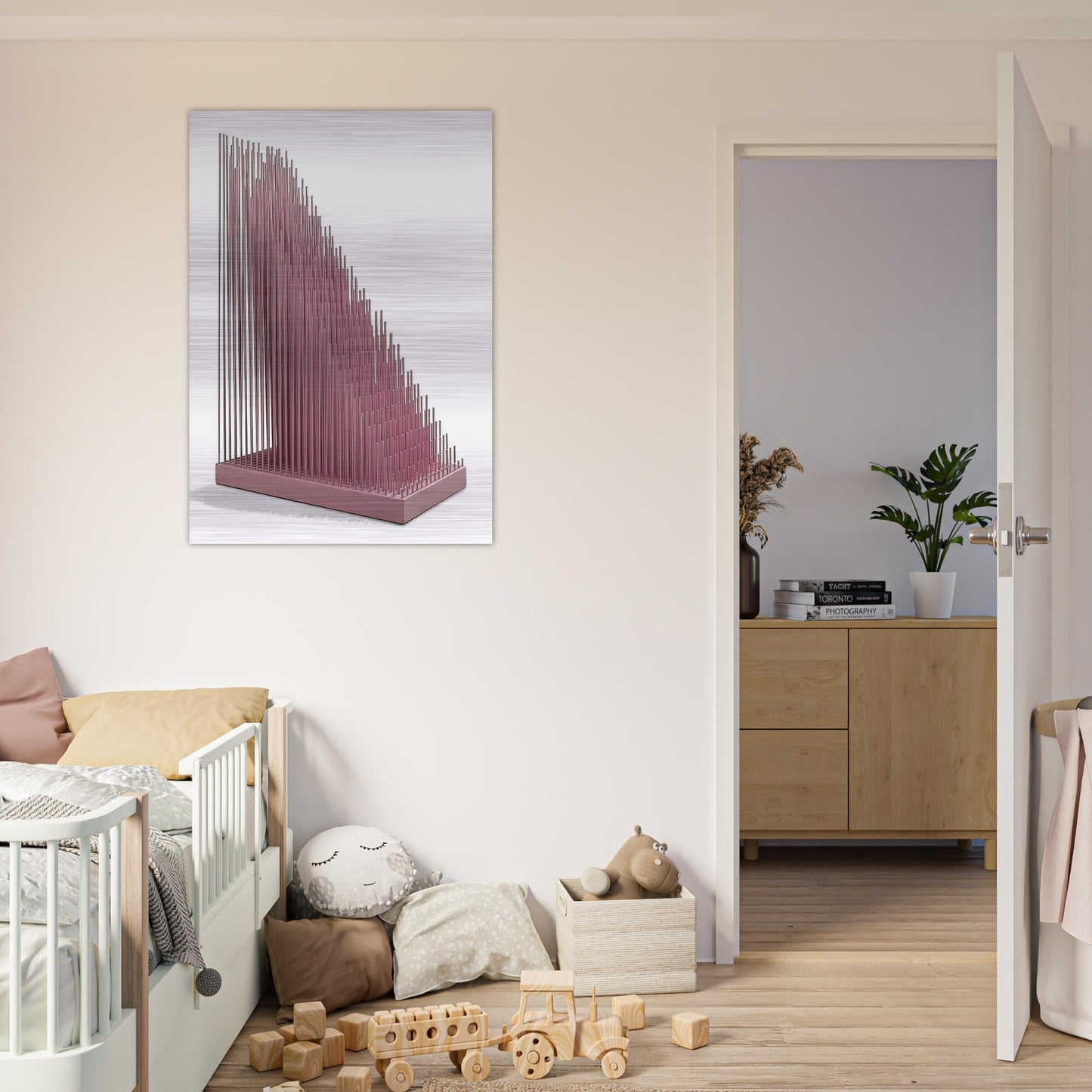 PROGRESION ROSA - Jesus Rafael Soto Brushed Aluminum Print - 70x100 cm / 28x40 inches | Jesus Rafael Soto Aluminum Print | Jesus Rafael Soto Prints