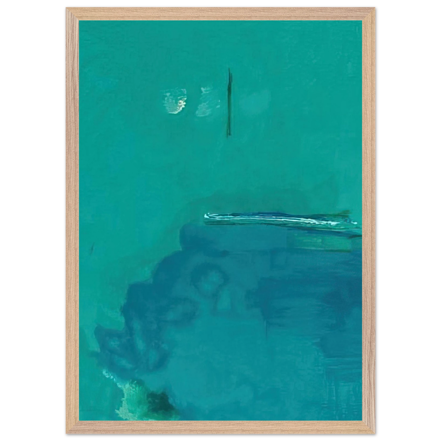 Helen Frankenthaler - Contentment Island - 2004 Wall art - 40x50 cm / 16x20 inches - Premium Wooden Framed Poster With Fine Art Paper-canvas - White frame
