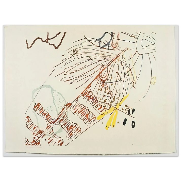 John Cage - From 17 Drawings by Thoreau - 1978  75x100 cm / 30x40inches Fine Art Poster