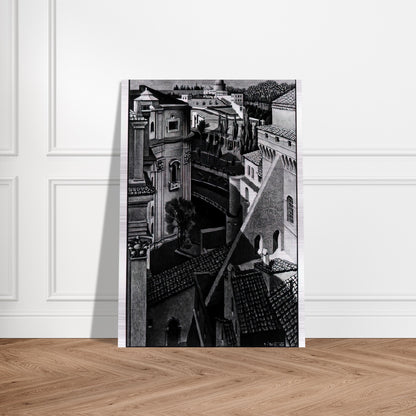 BERWEEN ST PETER AND SISTINE CHAPEL MARCH 1936 1936 - MC Escher Brushed Aluminum Print - 70x100 cm / 28x40 inches | MC Escher Aluminum Print | MC Escher Prints