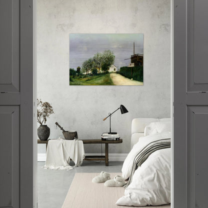 MOULIN IN SANNOIS - Maurice Utrillo Brushed Aluminum Print - 70x100 cm / 28x40 inches | Maurice Utrillo Aluminum Print | Maurice Utrillo Prints