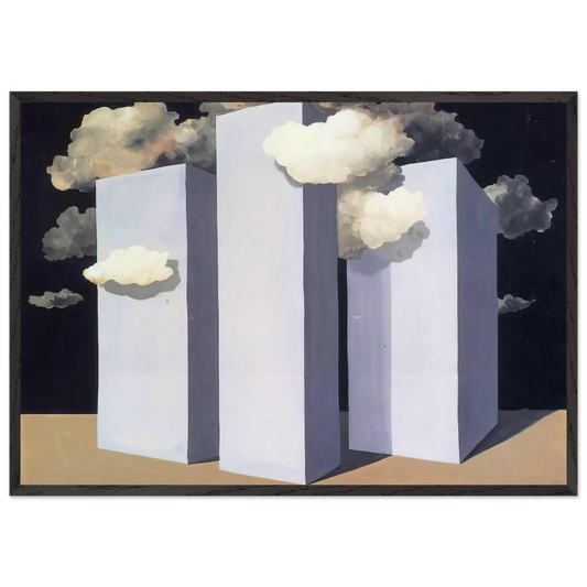 A STORM 1932 - Rene Magritte 70x100 cm / 28x40 inches Framed Art Print – Black Wooden Frame