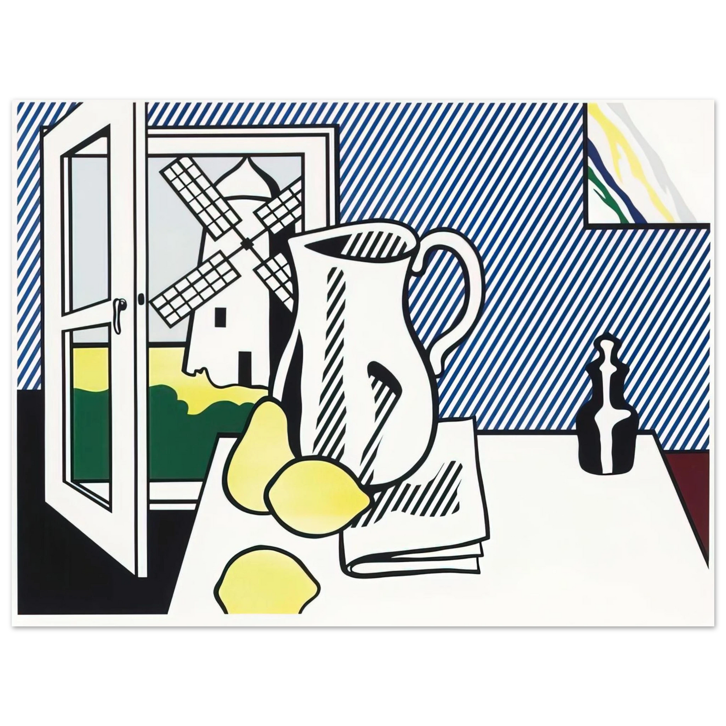 Roy Lichtenstein - STILL LIFE WITH WINDMILL 1974  75x100 cm / 30x40inches Fine Art Poster