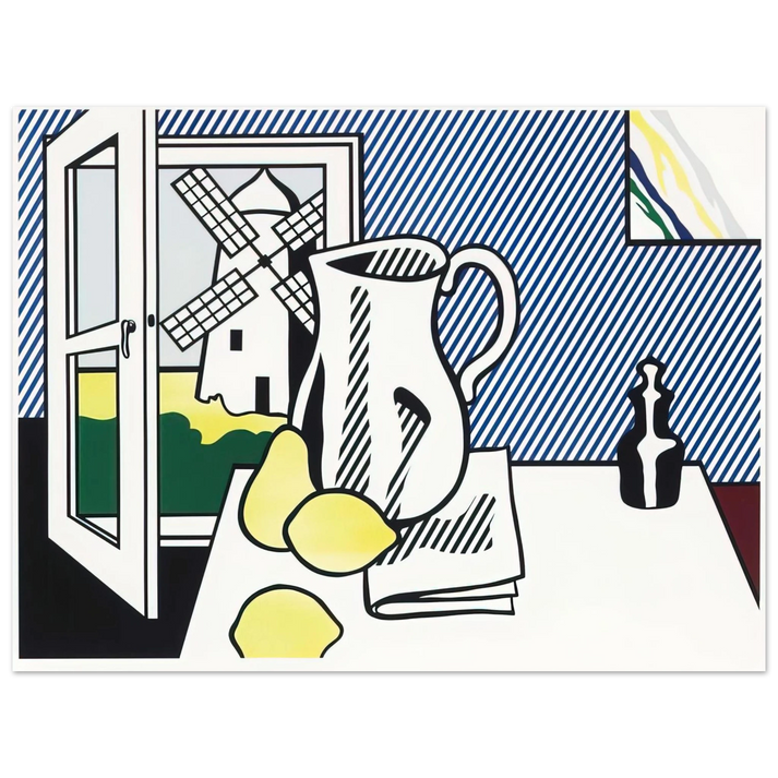Roy Lichtenstein - STILL LIFE WITH WINDMILL 1974  75x100 cm / 30x40inches Fine Art Poster
