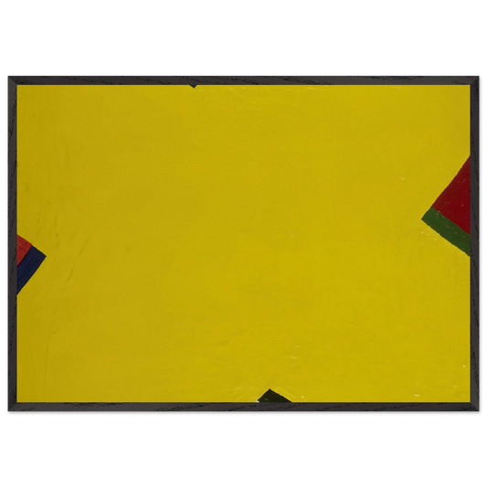 Yellow - Al Held 70x100 cm / 28x40 inches Framed Art Print – Black Wooden Frame