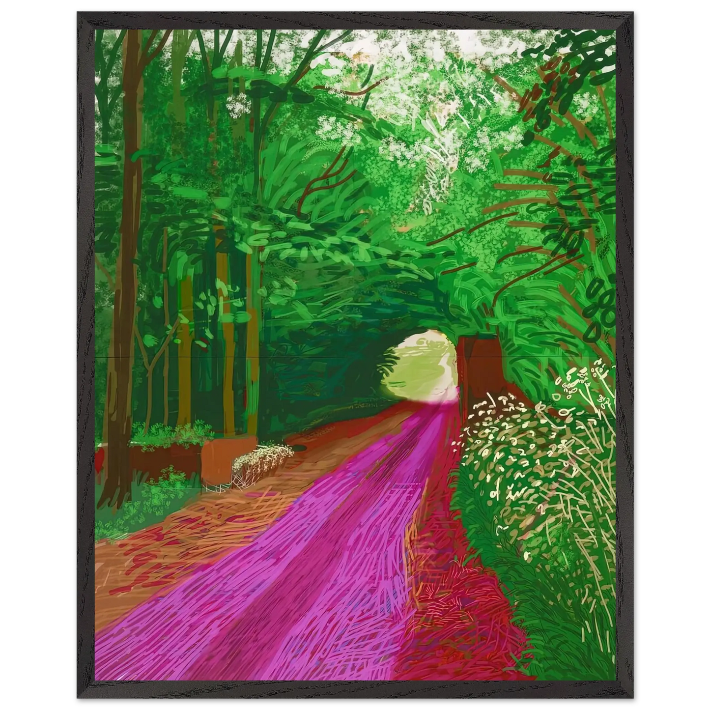 David Hockney - David Hockney Wall art - 30x40 cm / 12x16 inches - Premium Wooden Framed Poster With Fine Art Paper - Wood frame