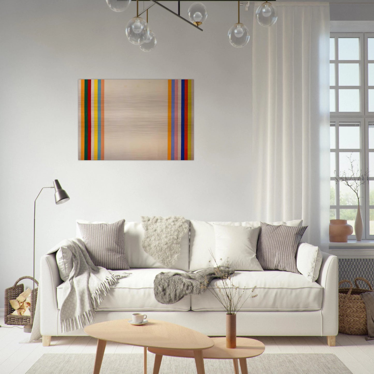 Homage to Matisse - 1960 - Gene Davis Brushed Aluminum Print - 70x100 cm / 28x40 inches | Gene Davis Aluminum Print | Gene Davis Prints