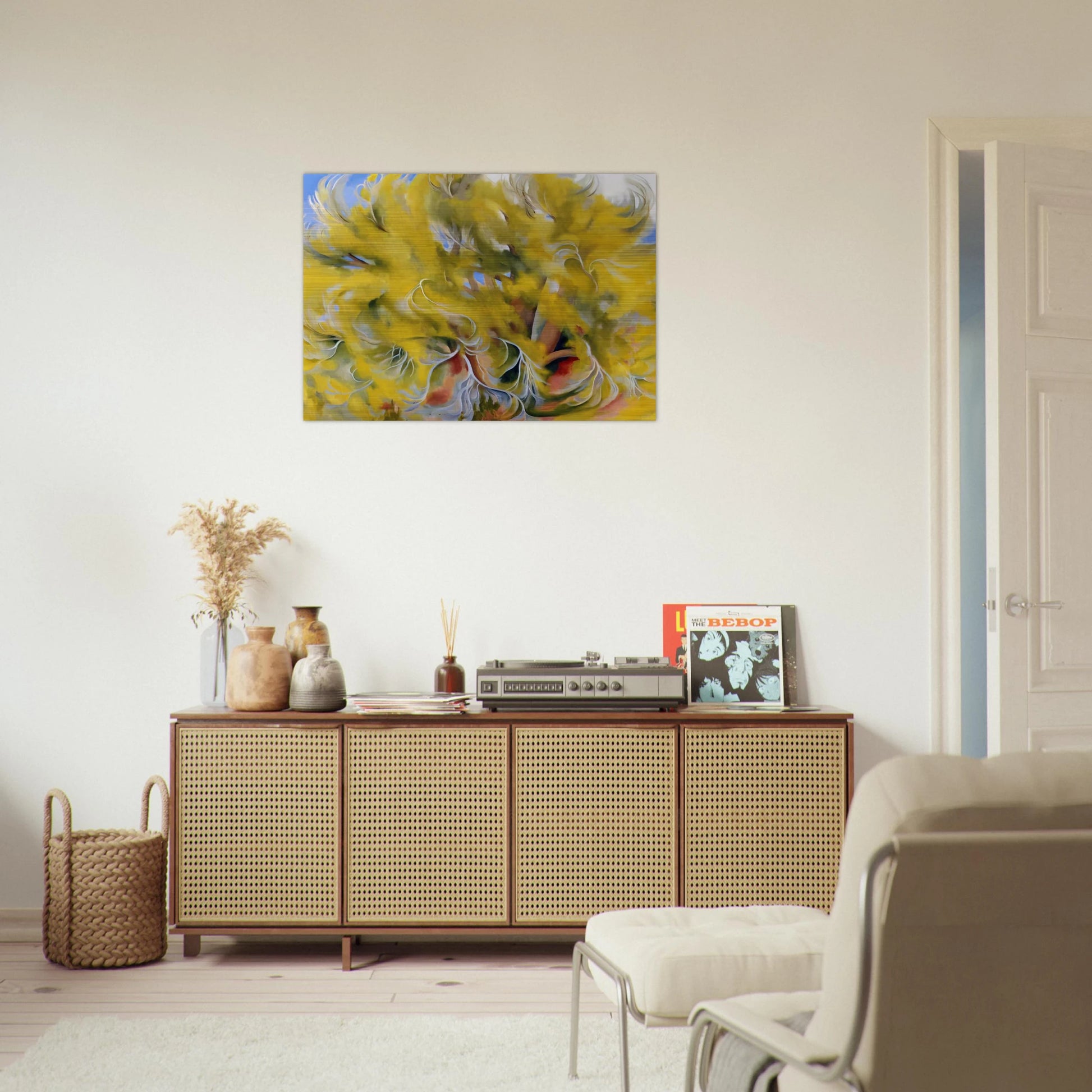 Cottonwood Tree in Spring - Georgia O'Keeffe Brushed Aluminum Print - 70x100 cm / 28x40 inches | Georgia O'Keeffe Aluminum Print | Georgia O'Keeffe Prints