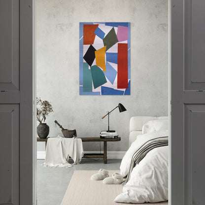 WATUSI HARD EDGE 1963 - Alma Woodsey Thomas Brushed Aluminum Print - 70x100 cm / 28x40 inches | Alma Woodsey Thomas Aluminum Print | Alma Woodsey Thomas Prints