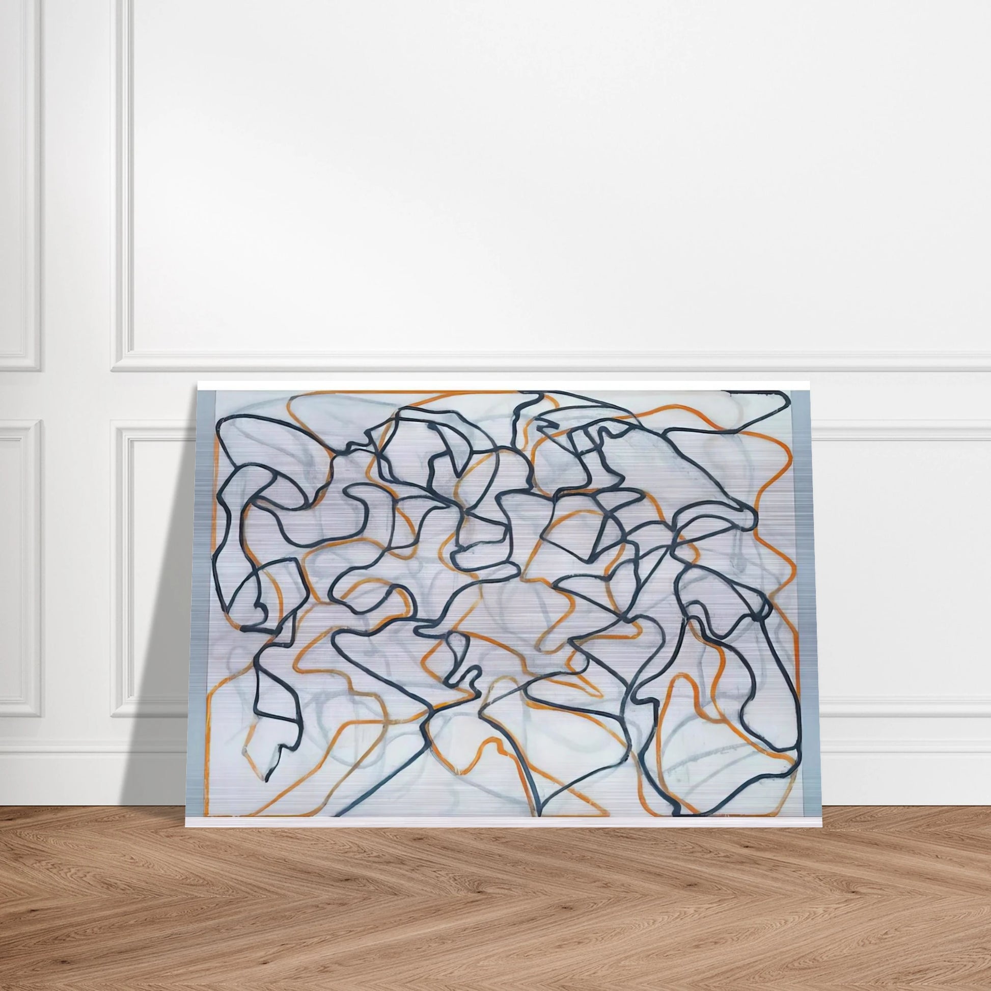 White Ground Letter - 2010 - Brice Marden Brushed Aluminum Print - 70x100 cm / 28x40 inches | Brice Marden Aluminum Print | Brice Marden Prints