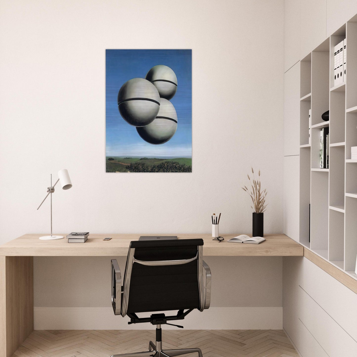 THE VOICE OF SPACE 1928 - Rene Magritte Brushed Aluminum Print - 70x100 cm / 28x40 inches | Rene Magritte Aluminum Print | Rene Magritte Prints