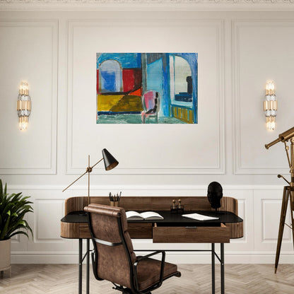 Interior - 1951 - Tove Jansson Brushed Aluminum Print - 70x100 cm / 28x40 inches | Tove Jansson Aluminum Print | Tove Jansson Prints