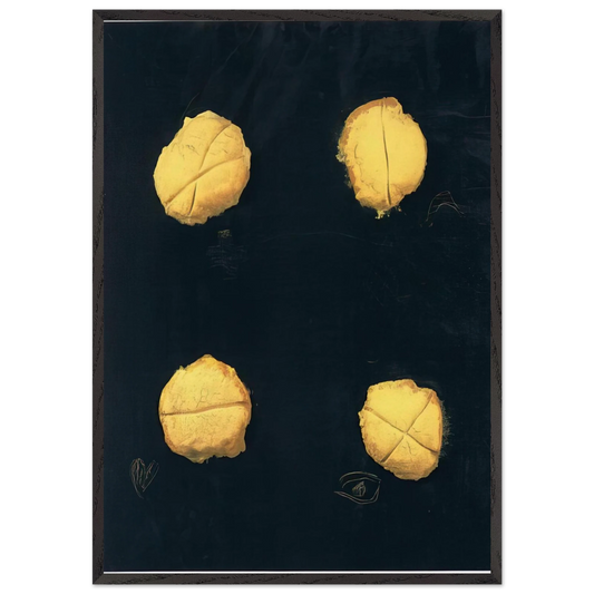 FOUR 1992 - Antoni Tapies 70x100 cm / 28x40 inches Framed Art Print – Black Wooden Frame