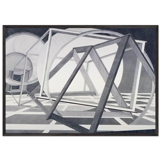 Straits of Malacca - Al Held 70x100 cm / 28x40 inches Framed Art Print – Black Wooden Frame