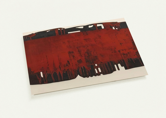Composition rouille et noire XXV - 1974 By Pierre Soulages Pack of 10 Post Cards | Pierre Soulages Post Cards | A6 (10.5 x 14.8 cm) - 4.1 x 5.8 inches