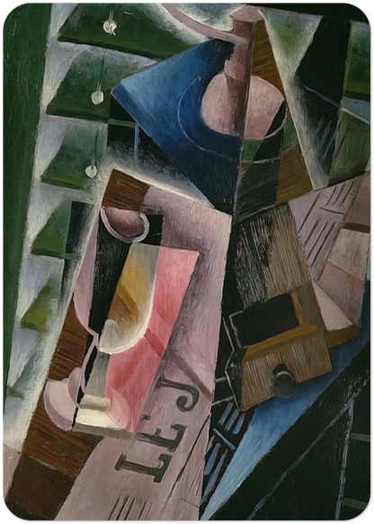 COFFEE GRINDER AND GLASS 1915 By Juan Gris Pack of 10 Post Cards | Juan Gris Post Cards | A6 (10.5 x 14.8 cm) - 4.1 x 5.8 inches