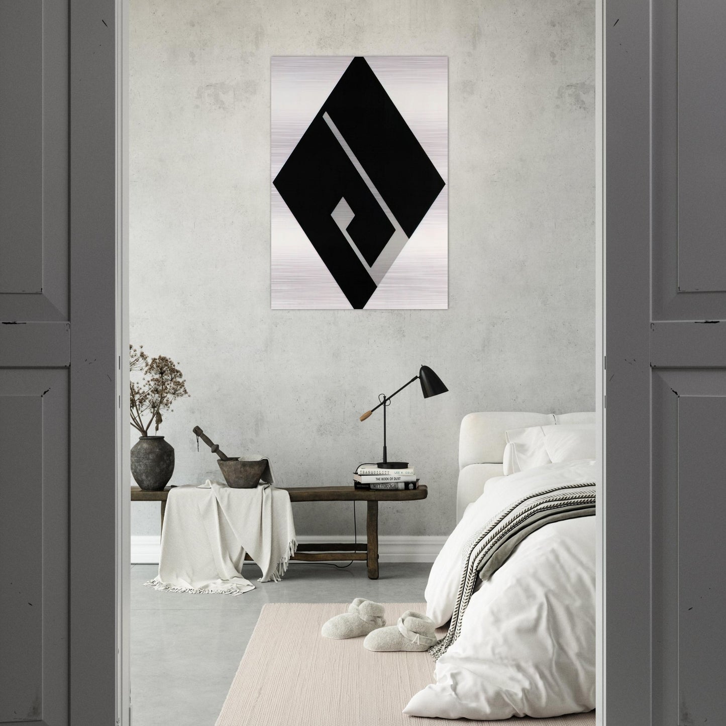 Untitled - 1984 - Bruno Munari Brushed Aluminum Print - 70x100 cm / 28x40 inches | Bruno Munari Aluminum Print | Bruno Munari Prints