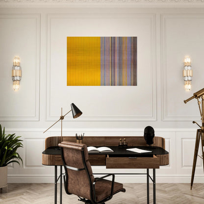 Half Lemon - 1969 - Gene Davis Brushed Aluminum Print - 70x100 cm / 28x40 inches | Gene Davis Aluminum Print | Gene Davis Prints