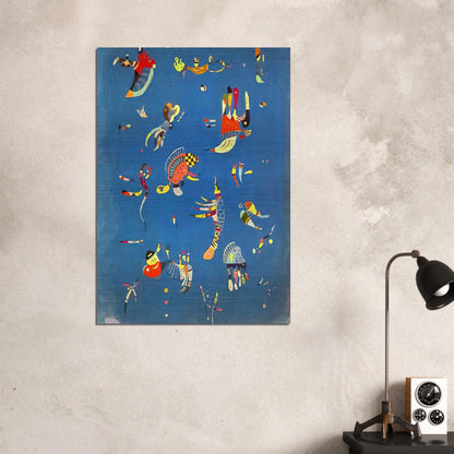 SKY BLUE 1940 - Wassily Kandinsky Brushed Aluminum Print - 70x100 cm / 28x40 inches | Wassily Kandinsky Aluminum Print | Wassily Kandinsky Prints