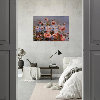 Roses from Wargemont - Pierre-Auguste Renoir Brushed Aluminum Print - 70x100 cm / 28x40 inches | Pierre-Auguste Renoir Aluminum Print | Pierre-Auguste Renoir Prints