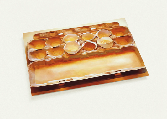 Eggs in an Egg Crate - 1975 By Mary Pratt Pack of 10 Post Cards | Mary Pratt Post Cards | A6 (10.5 x 14.8 cm) - 4.1 x 5.8 inches