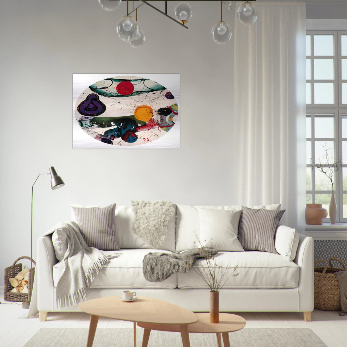 Lollipop  SF88-250  - Sam Francis Brushed Aluminum Print - 70x100 cm / 28x40 inches | Sam Francis Aluminum Print | Sam Francis Prints