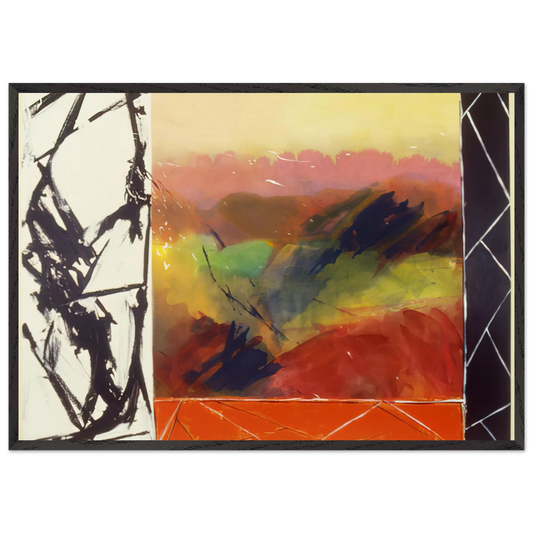 Railroad Gate - 1989 - Ronnie Landfield 70x100 cm / 28x40 inches Framed Art Print – Black Wooden Frame