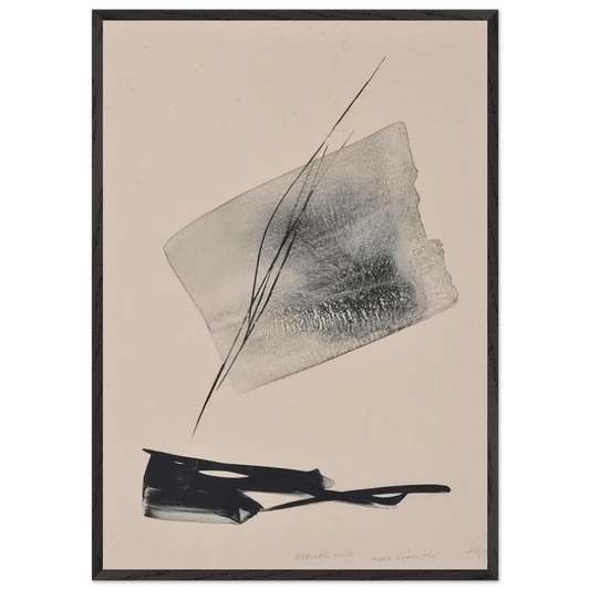 Arrived Wind - Abstract Expressionism - Toko Shinoda 70x100 cm / 28x40 inches Framed Art Print – Black Wooden Frame