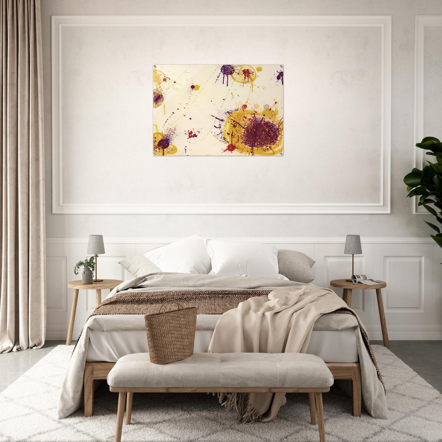 Yellow Speck - Sam Francis Acrylic Print - 70x100 cm / 28x40″ inches
