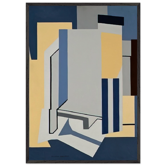 St Ann Street - 1954 - Ralston Crawford 70x100 cm / 28x40 inches Framed Art Print – Black Wooden Frame