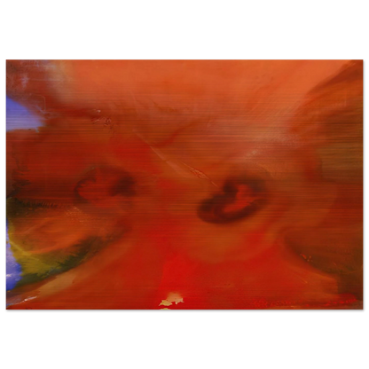 Red Petals - Sam Gilliam Brushed Aluminum Print - 70x100 cm / 28x40 inches | Sam Gilliam Aluminum Print | Sam Gilliam Prints
