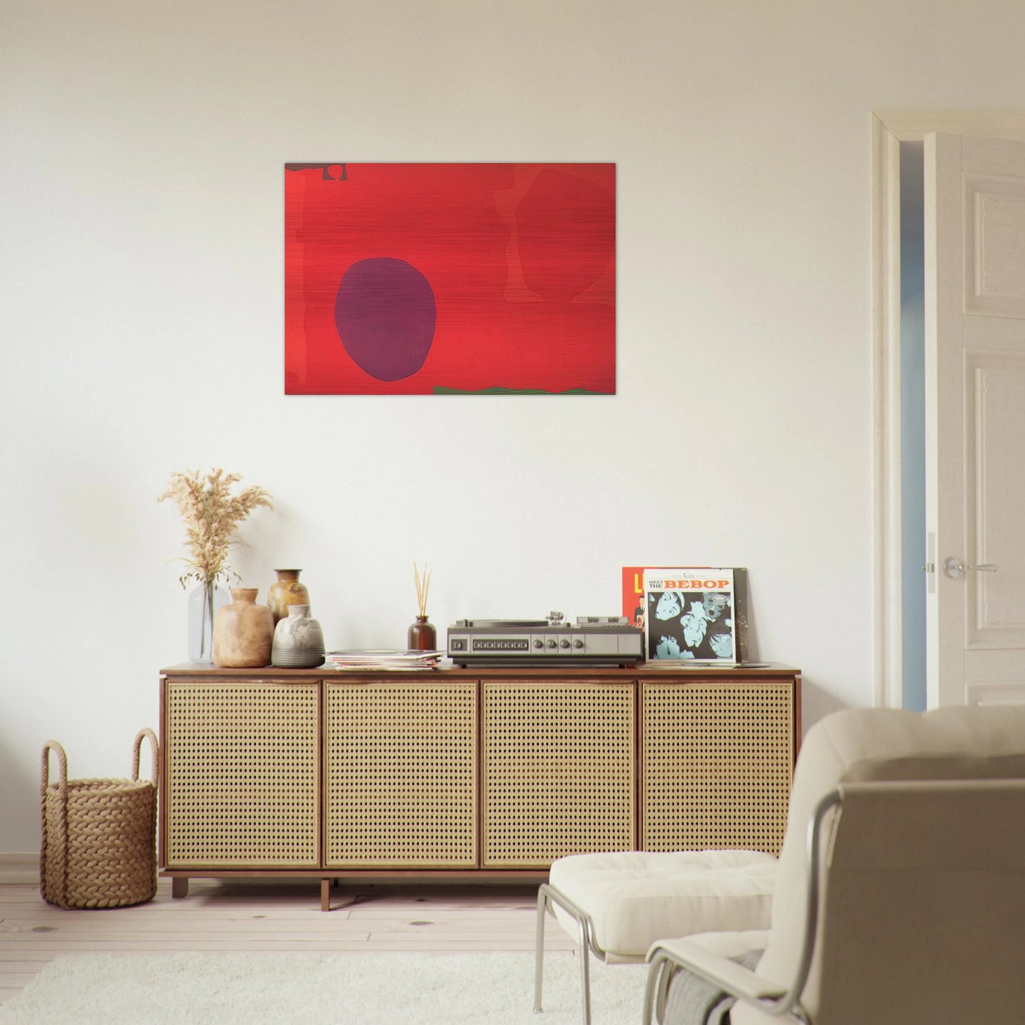 Cadmium with Violet, Scarlet, Emerald, Lemon and Venetian - 1969 - Patrick Heron Brushed Aluminum Print - 70x100 cm / 28x40 inches | Patrick Heron Aluminum Print | Patrick Heron Prints