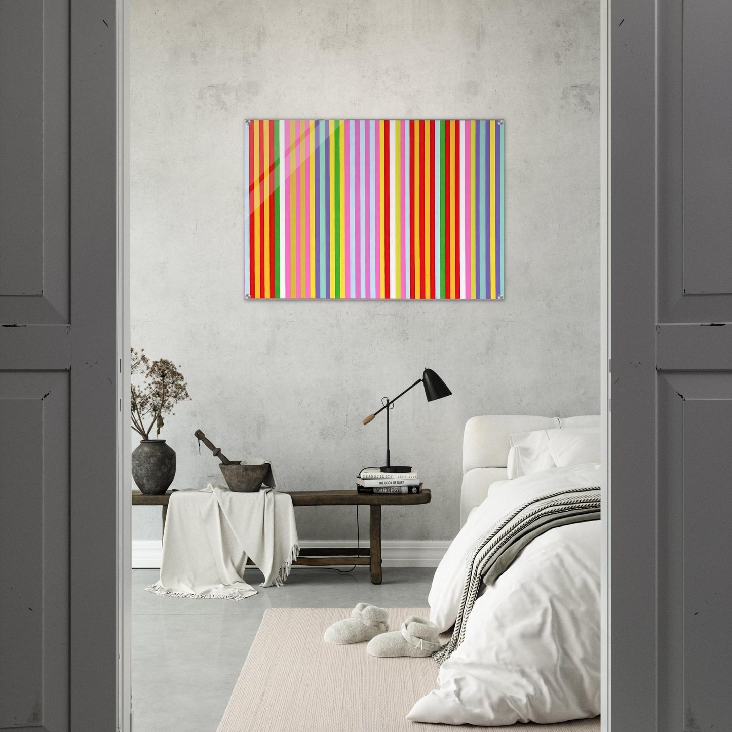 Powwow - 1969 - Gene Davis Acrylic Print - 70x100 cm / 28x40″ inches