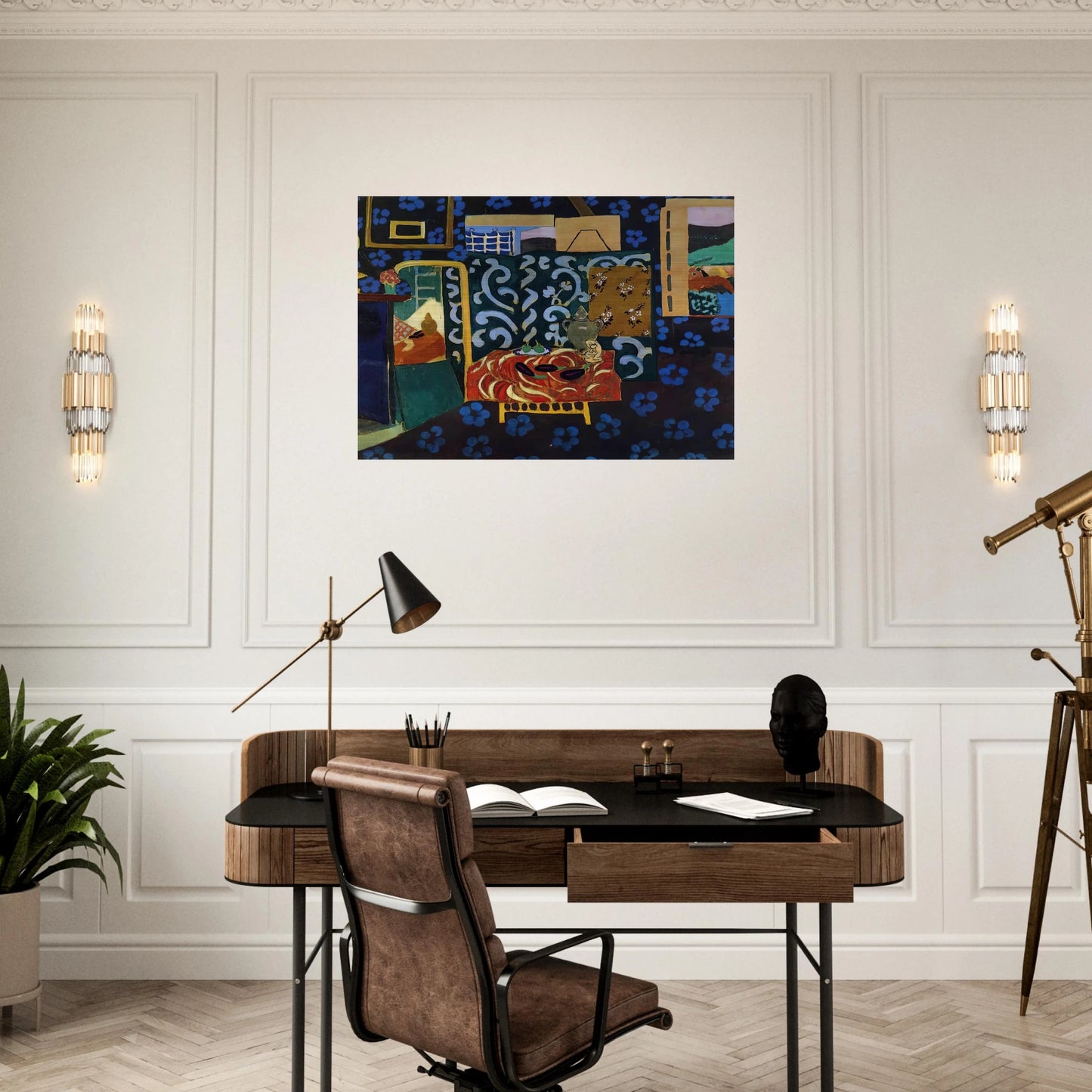 STILL LIFE WITH AUBERGINES 1911 - Henri Matisse Brushed Aluminum Print - 70x100 cm / 28x40 inches | Henri Matisse Aluminum Print | Henri Matisse Prints