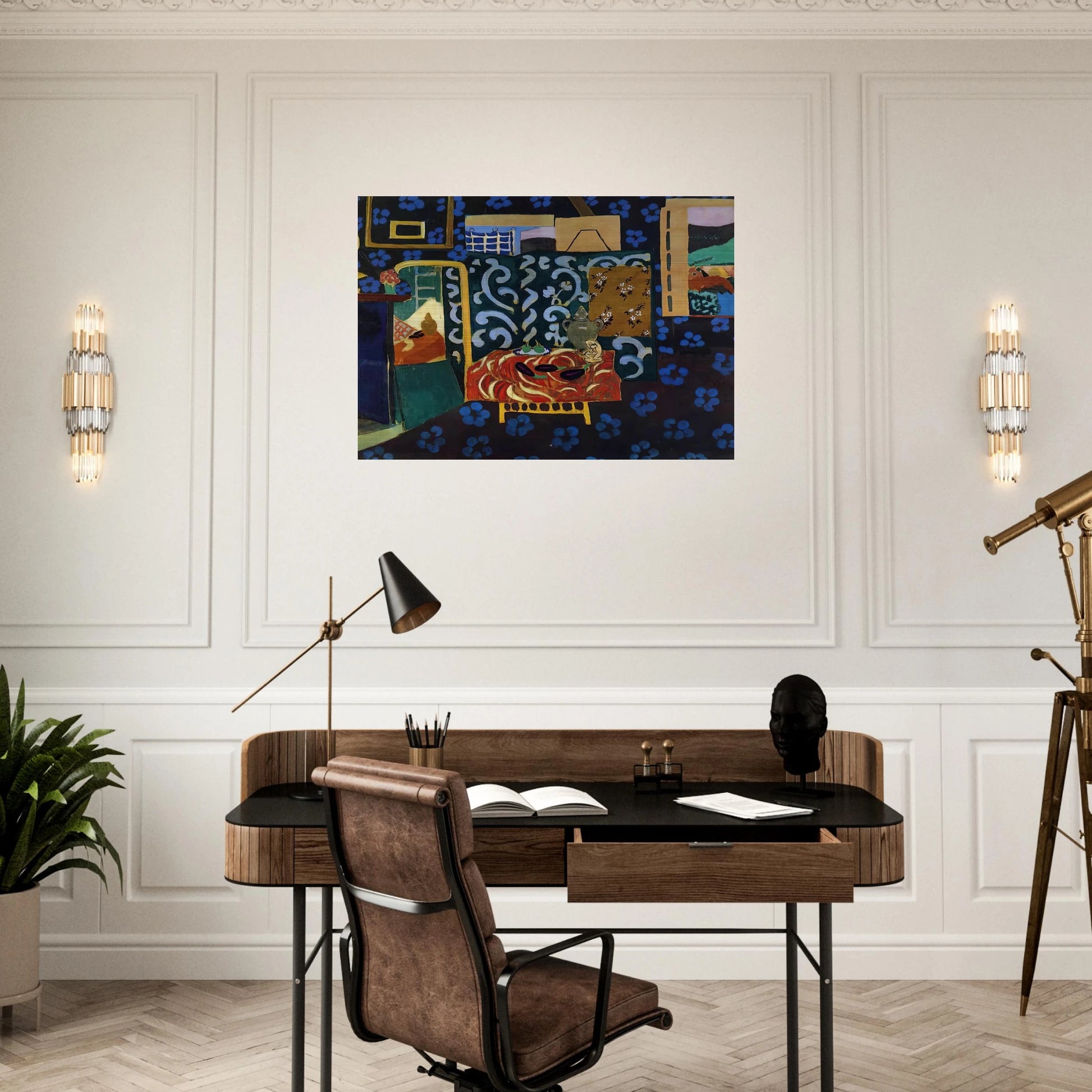 STILL LIFE WITH AUBERGINES 1911 - Henri Matisse Brushed Aluminum Print - 70x100 cm / 28x40 inches | Henri Matisse Aluminum Print | Henri Matisse Prints