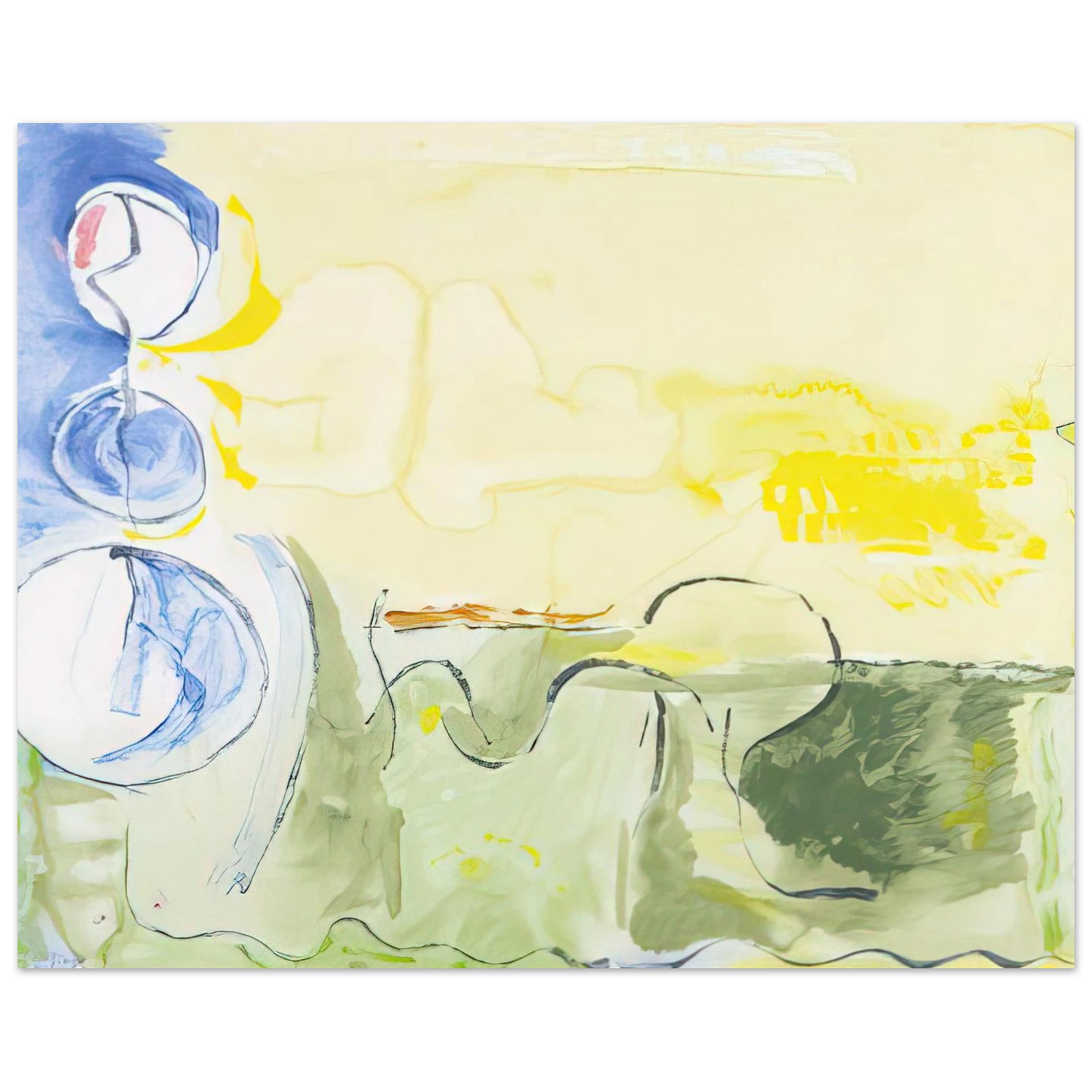 Helen Frankenthaler - Flotilla - 2006 Wall art - 60x80 cm / 24x32 inches - Premium Wooden Framed Poster With Fine Art Paper-canvas - Black frame