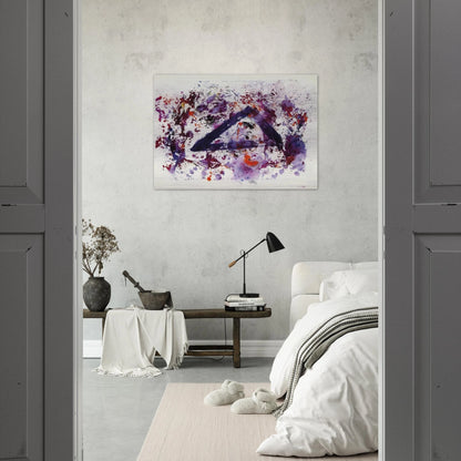 Untitled  SF220S  - Sam Francis Brushed Aluminum Print - 70x100 cm / 28x40 inches | Sam Francis Aluminum Print | Sam Francis Prints